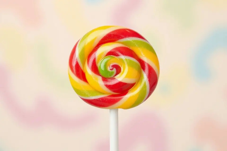 vibrant lollipop stock photo