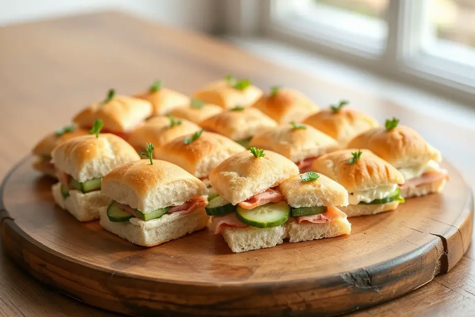 vibrant mini sandwich assortment