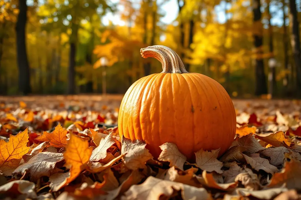 vibrant orange pumpkin photo