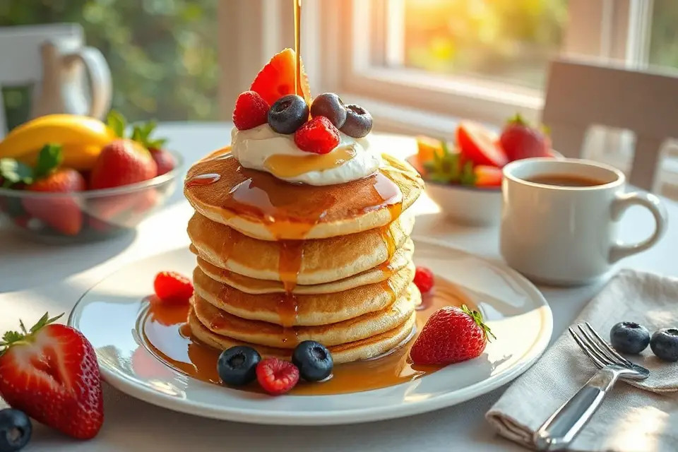 vibrant pancake breakfast photo