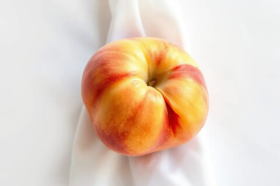 vibrant peaches on white