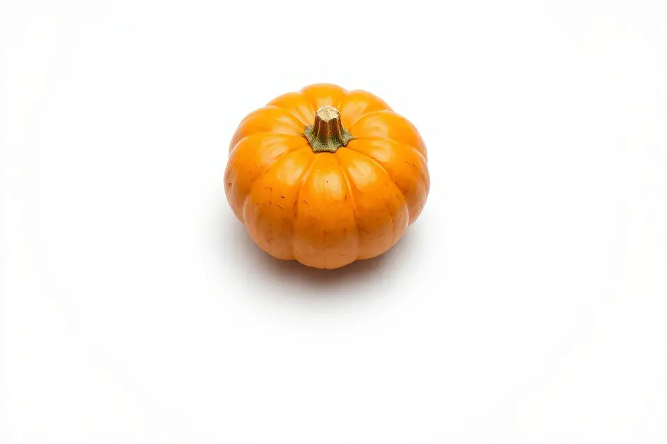 vibrant pumpkin on white
