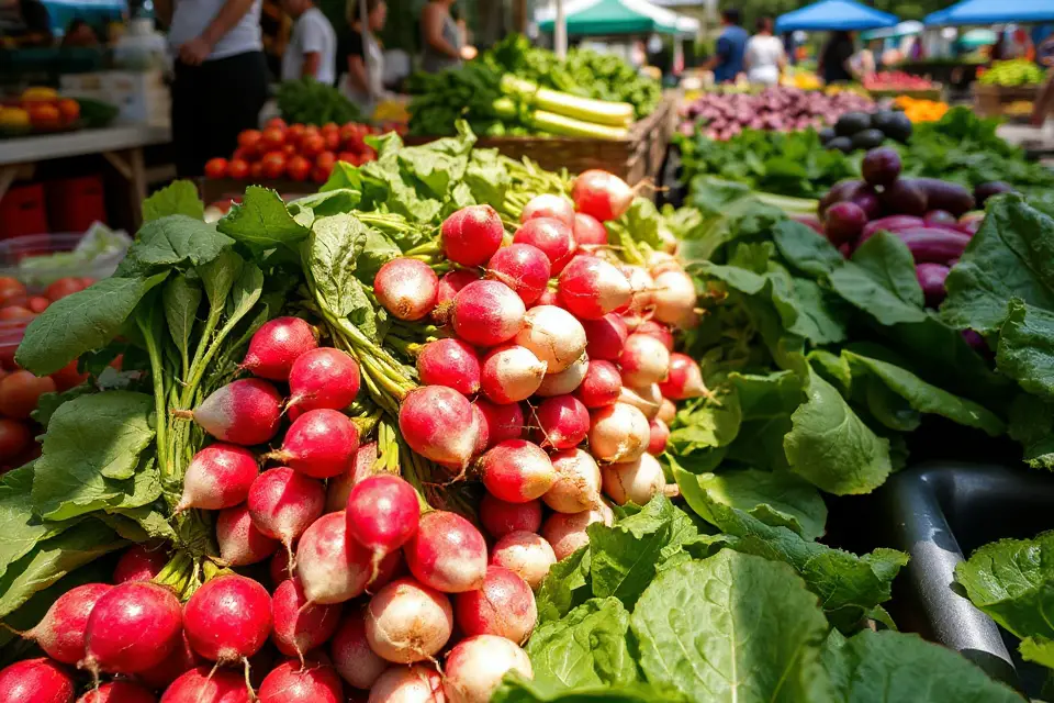 vibrant radishes farmer s market