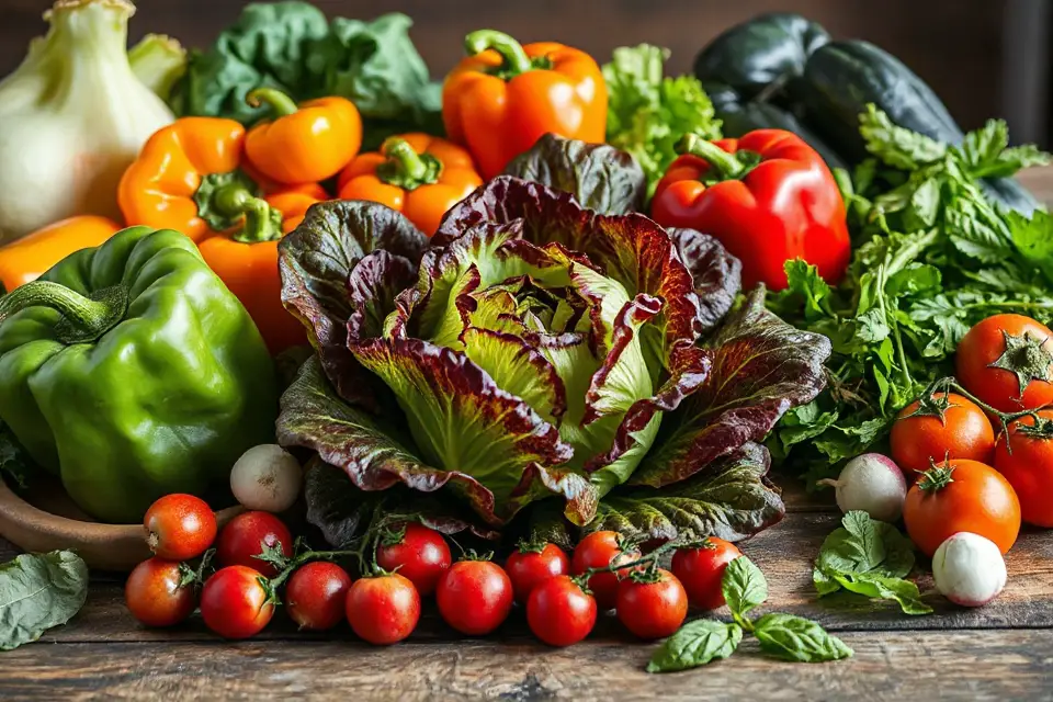 vibrant seasonal vegetable assortment
