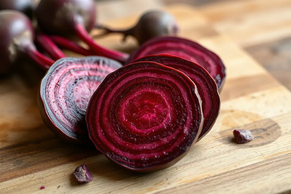 vibrant sliced beet photo