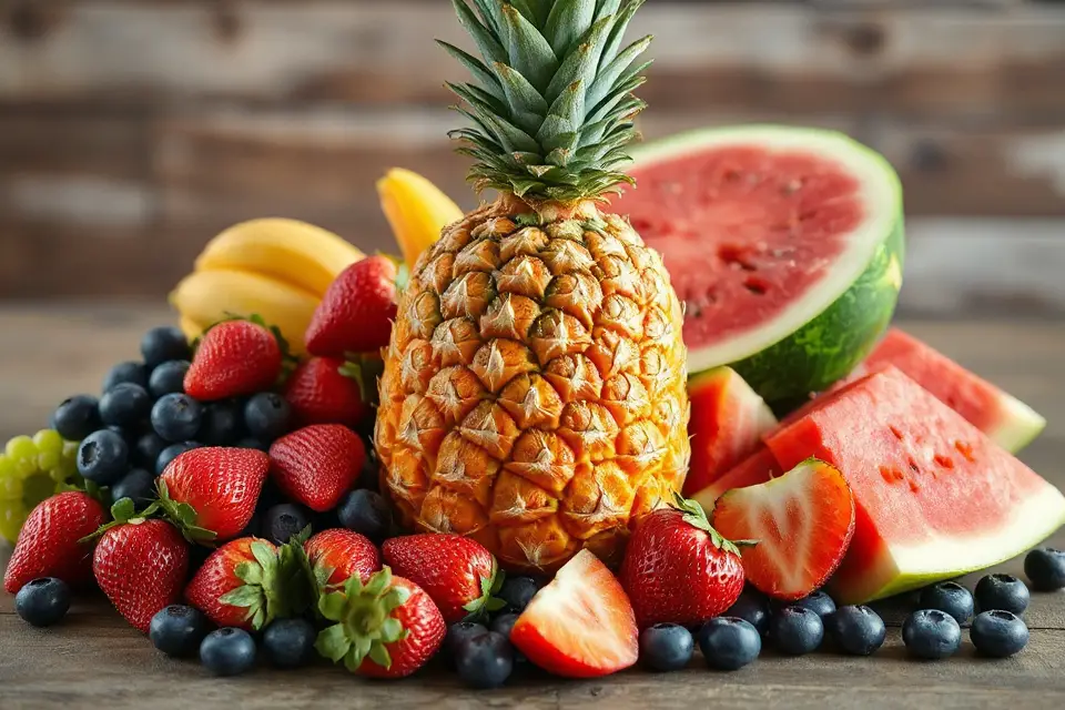 vibrant summer fruit arrangement