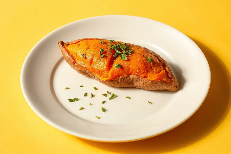 vibrant sweet potato plate