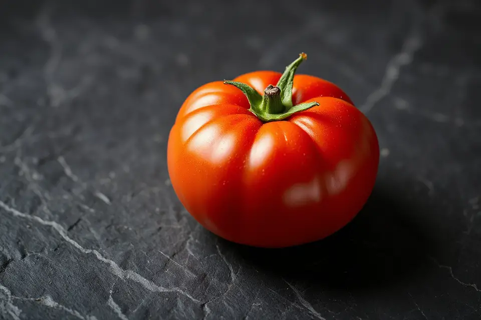 vibrant tomatoes on stone