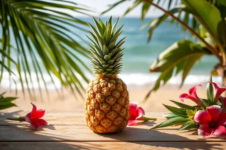 vibrant tropical pineapple photo