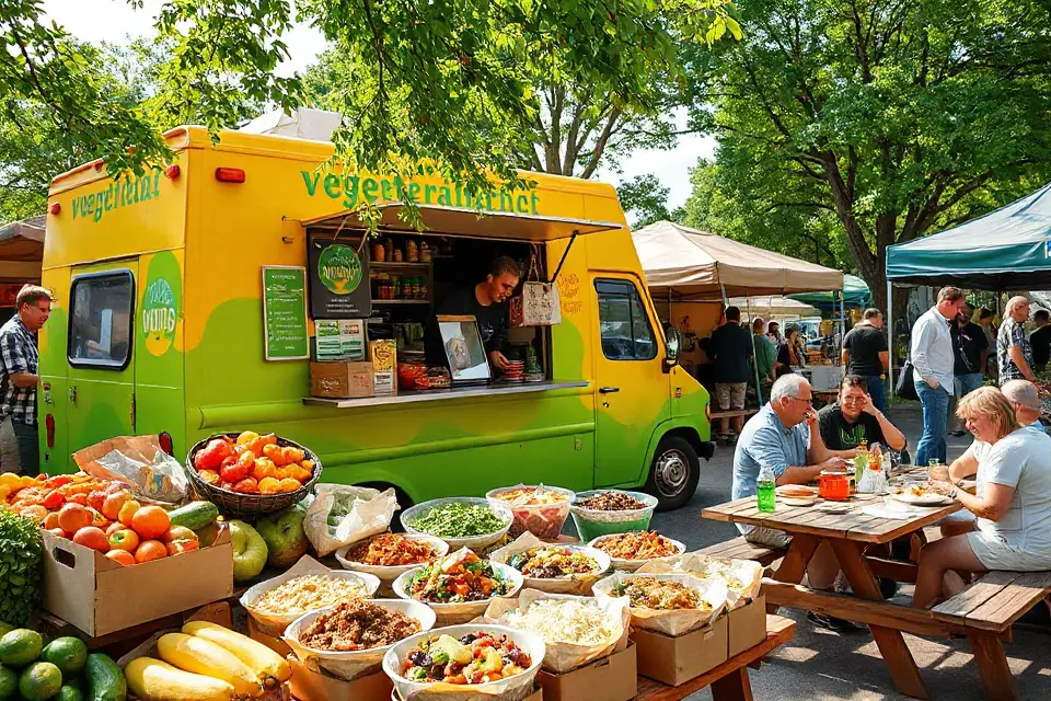 vibrant vegetarian food trucks