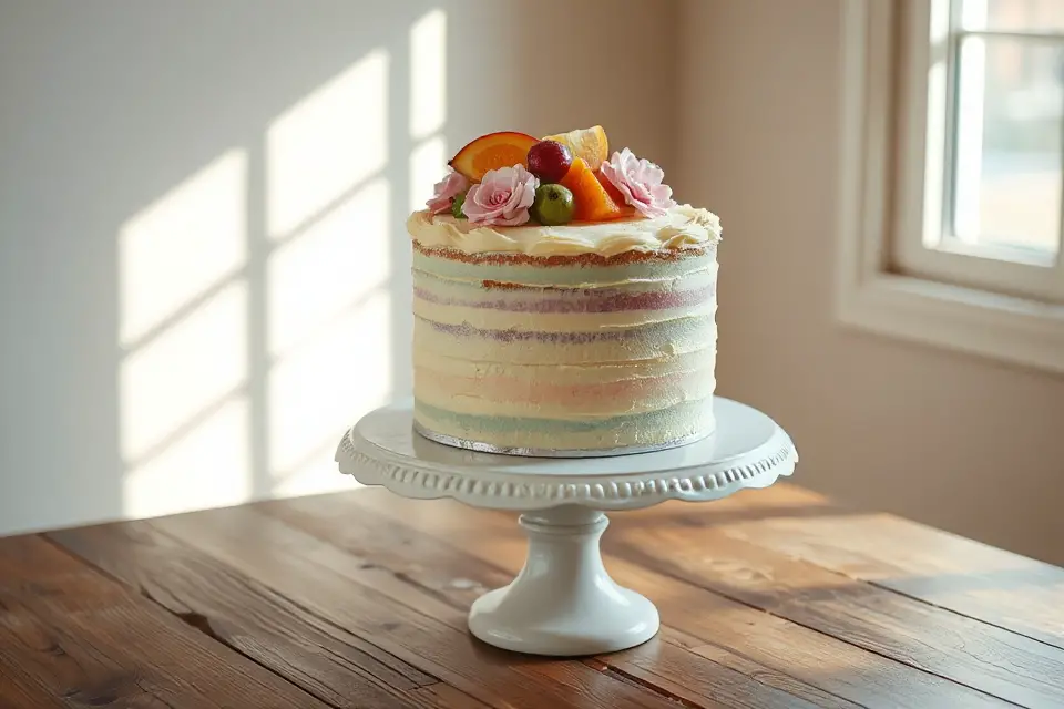 vintage birthday cake photo