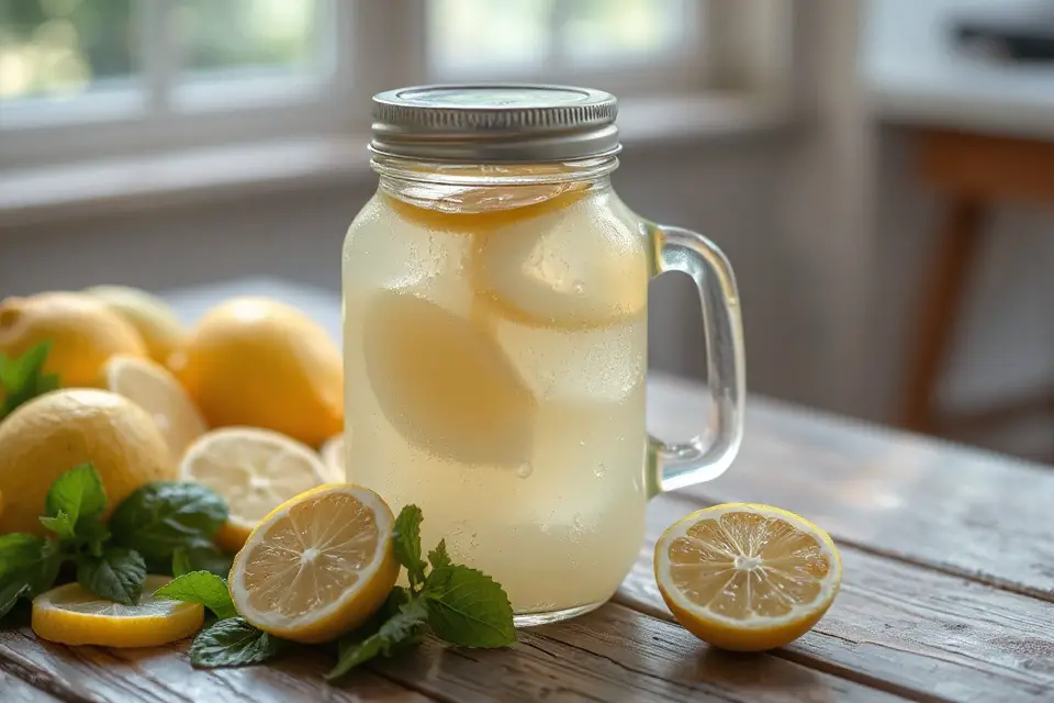 vintage lemonade glass jar