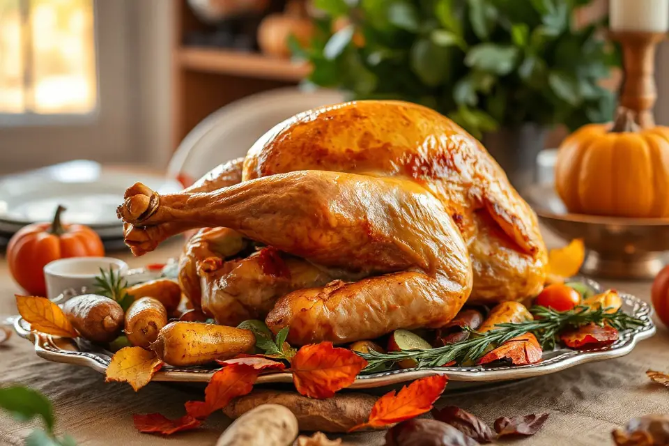 vintage turkey platter photo