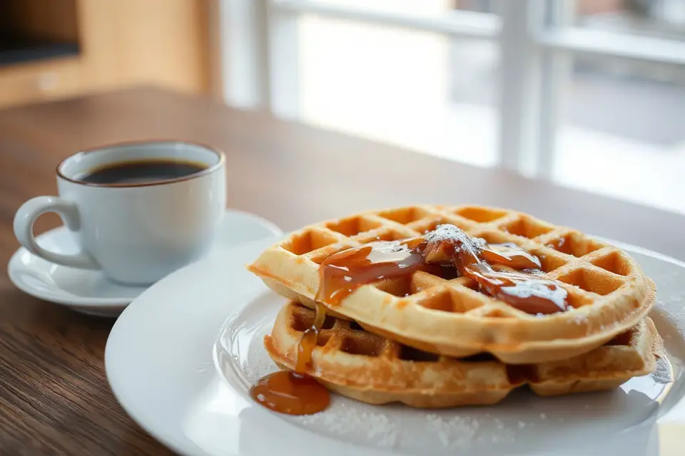 waffle and coffee duo