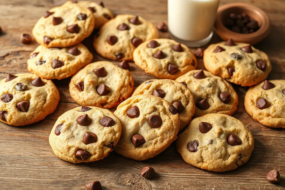 warm chocolate chip cookies