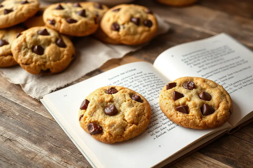 warm cookies and cookbook