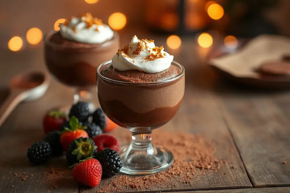whimsical chocolate dessert photo