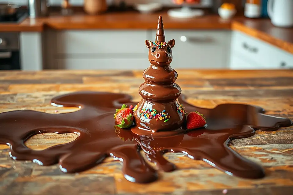 whimsical dessert with chocolate