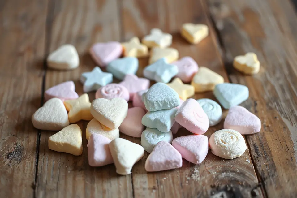 whimsical marshmallow stock photo