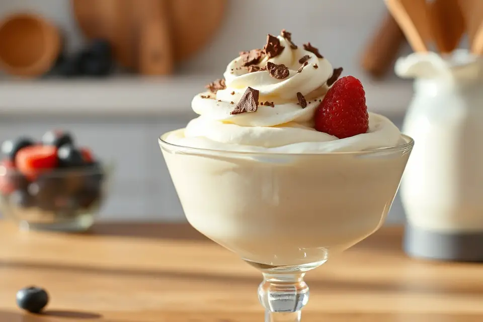 whipped cream pudding photo