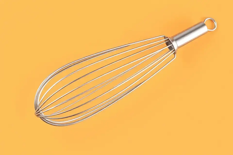 whisk on vibrant background