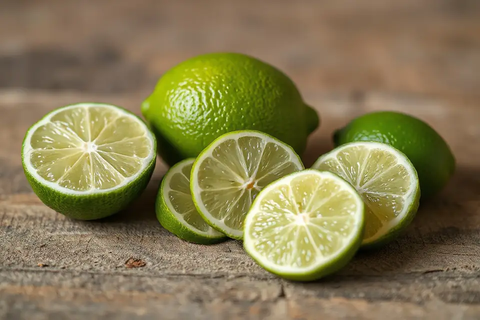 whole and sliced lime