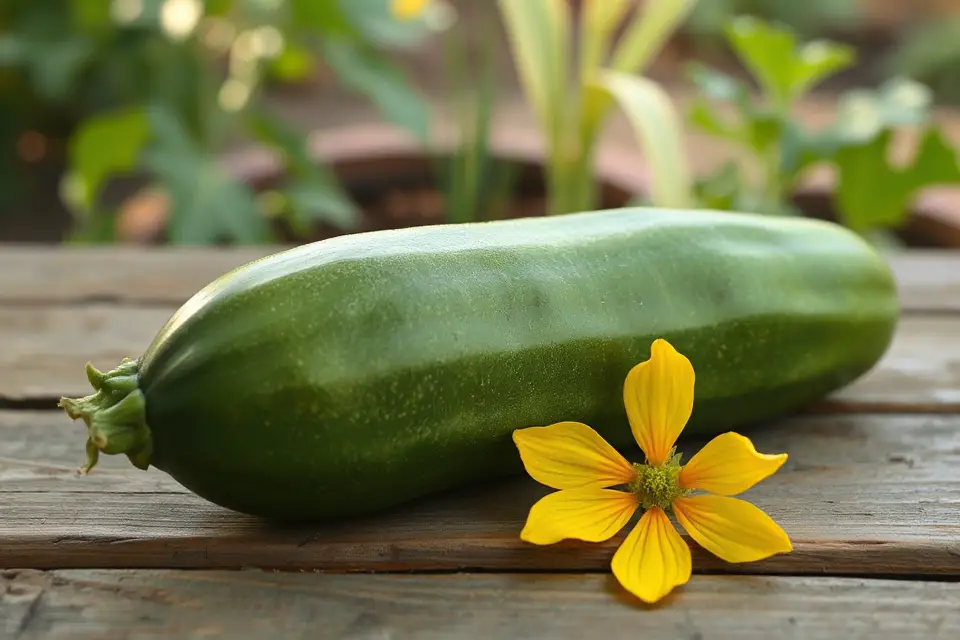 zucchini flower stock photo
