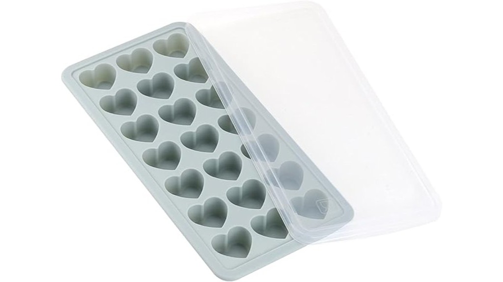 heart shaped ice cube tray