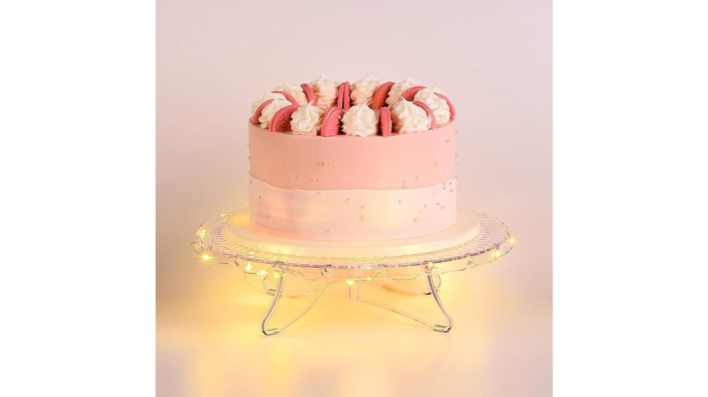 lighted cake display stand